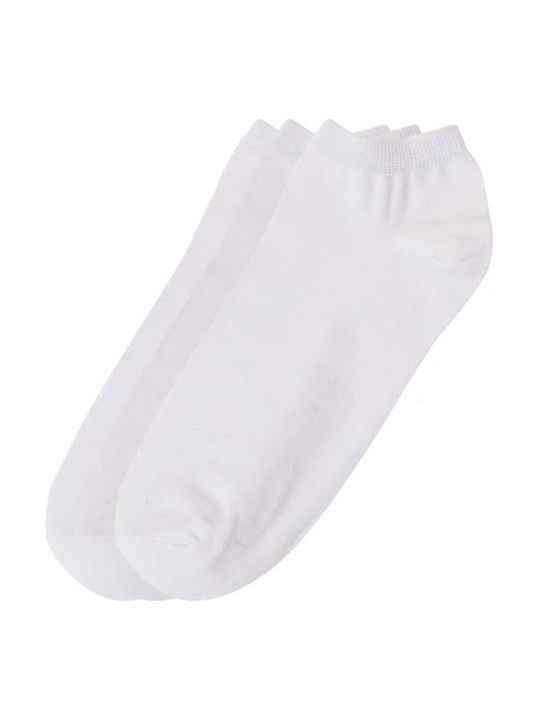 ME-WE Damen Einfarbige Socken Weiß 3Pack