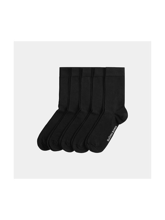 Björn Borg Men's Solid Color Socks Black 5Pack