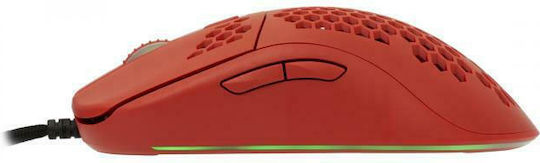 White Shark Galahad RGB Геймърска Мишка 6400 DPI Червен