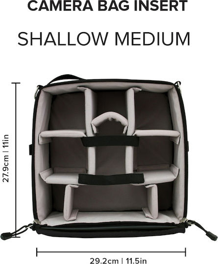 F-Stop Camera Shoulder Bag ICU (Internal Camera Unit) - Shallow Camera Bag Insert and Cube Size Medium in Black Color