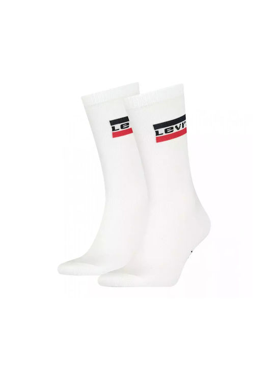 Levi's Sportswear Solid Color Socks White 2Pack