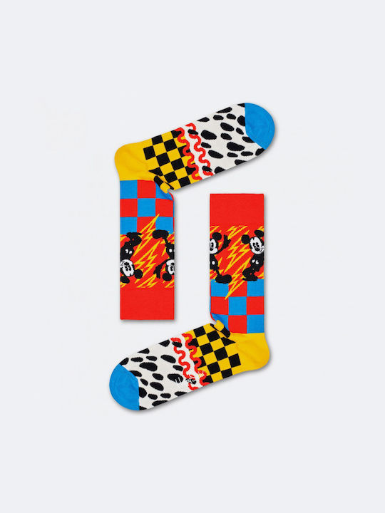 Happy Socks Disney Mickey-Time Ανδρικές Κάλτσες με Σχέδια Πολύχρωμες