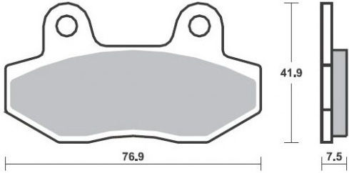 SBS Plăcuțe De Frână Pentru Motociclete Înainte Kymco Jetix 125 07'-13' / Nexxon 125 07'-09' / Peugeot Speedfight 3 50 09'-11' Pentru Kymco Jetix 125 / Nexxon 125 Vespa 50