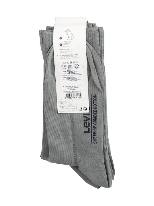 Levi's Solid Color Socks Gray 3Pack