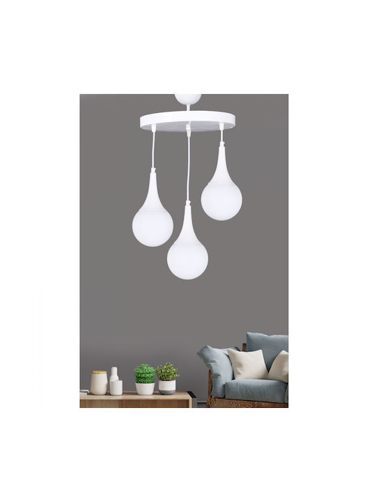 HomeMarkt Pendant Light White with Socket E27 30cm