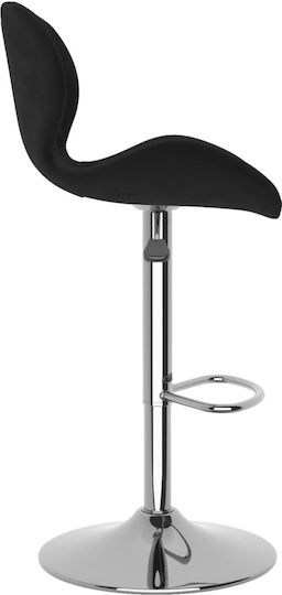 Hocker Bar mit Rückenlehne & Höhenverstellbar Black 2Stück 39x51x89-111cm