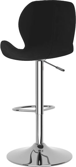 Hocker Bar mit Rückenlehne & Höhenverstellbar Black 2Stück 39x51x89-111cm
