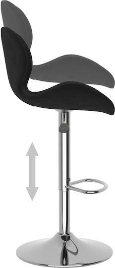 Hocker Bar mit Rückenlehne & Höhenverstellbar Black 2Stück 39x51x89-111cm