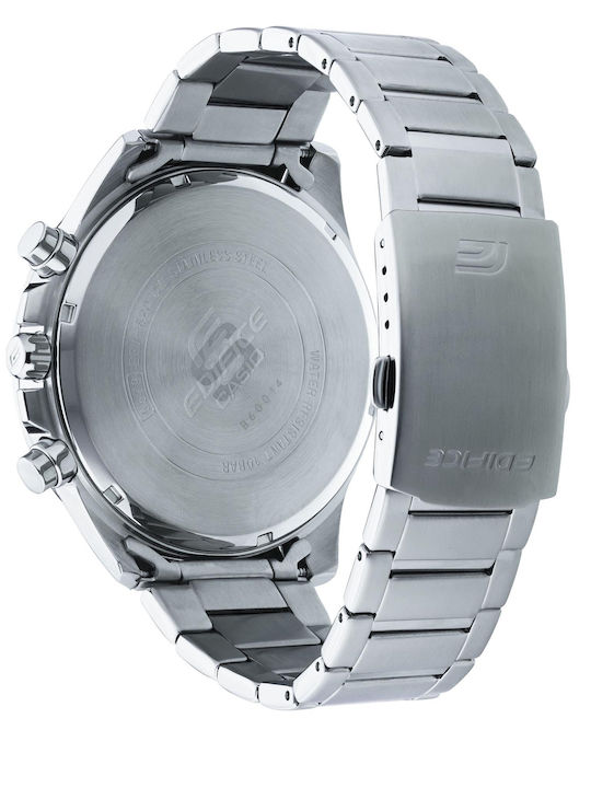 Casio Edifice Men's Watch 50.5mm Chronograph Battery with Silver Metal Bracelet