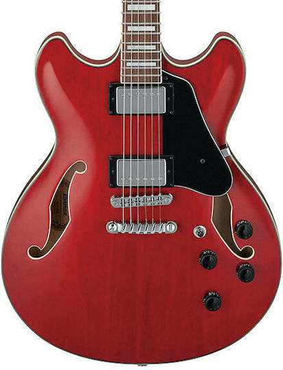 Ibanez AS73 Електрическа Китара ES с HH Конфигурация на Пикапите Transparent Cherry Red
