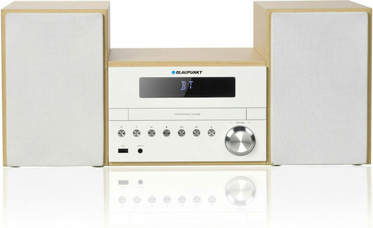 Blaupunkt Ηχοσύστημα 2.0 MS45BT 300W με CD Player, WiFi και Bluetooth Λευκό