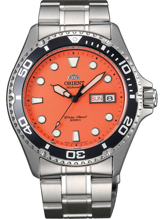 Orient Men's Watch 42mm Automatic with Silver Metal Bracelet