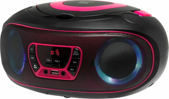 Denver Φορητό Ηχοσύστημα με Bluetooth / CD / USB / Ραδιόφωνο Ροζ