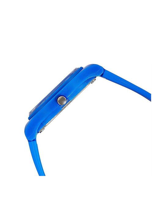 Q&Q Herrenuhr 33mm Batterie mit Blau Kautschukarmband
