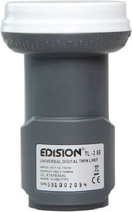 Edision TL-2 LNB Twin (2 Outputs) with Low Noise Limit 0.1dB