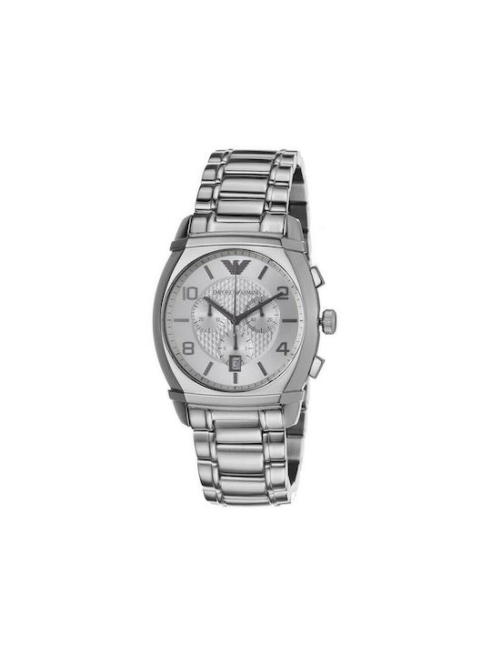 Emporio Armani Watch Chronograph Battery with Silver Metal Bracelet