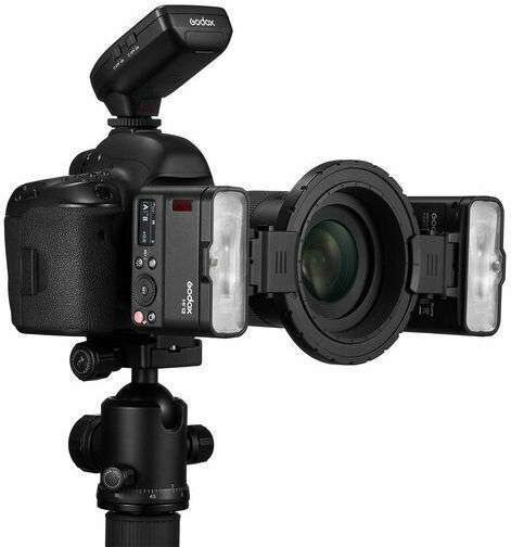 Godox MF12 Makro-Ring 2-Licht Kit TTL Blitz Makro-Ring Kit für Sony, Panasonic, Olympus, Nikon, Canon, Universal Kameras