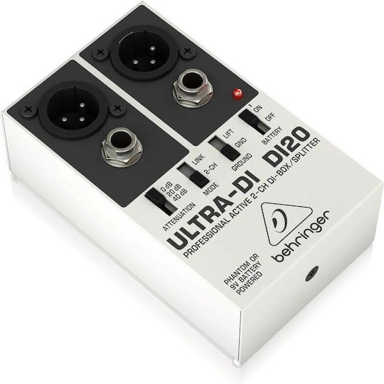 Behringer DI-20 Active 2 Channel DI Box with Phantom Power and Battery