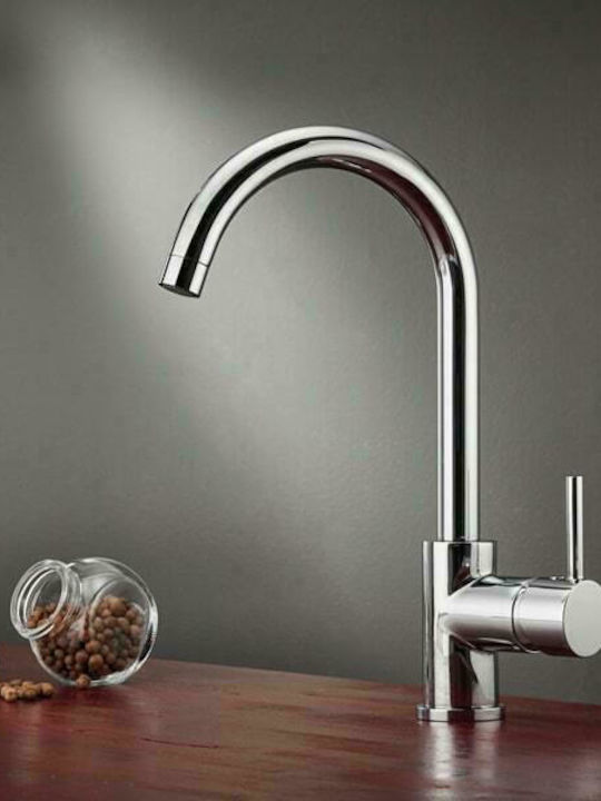 Armando Vicario Trent Tall Kitchen Faucet Counter Silver