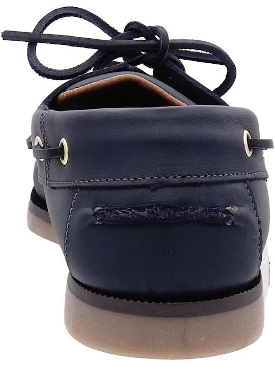Δερμάτινα Ανδρικά Boat Shoes σε Μπλε Χρώμα