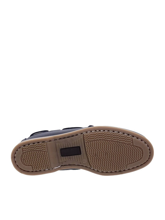 Δερμάτινα Ανδρικά Boat Shoes σε Μπλε Χρώμα