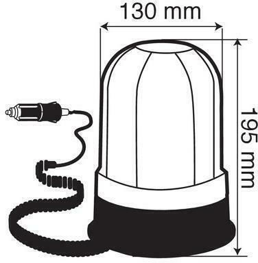 Lampa Auto-Leuchtturm 12 / 24V 13cm mit Orange Beleuchtung