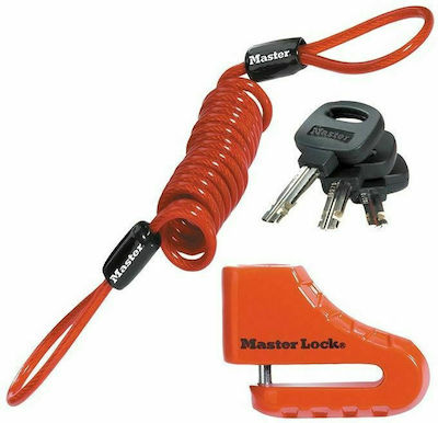 Master Lock Motorcycle Disc Brake Lock in Red 830300112