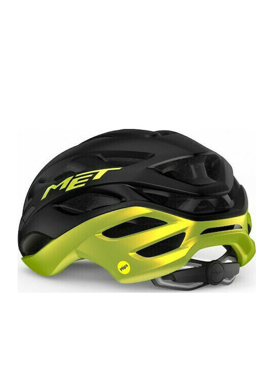 MET Estro Κράνος Ποδηλάτου Δρόμου Black Lime Yellow Metallic/Glossy