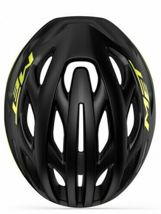 MET Estro Fahrradhelm Straße mit MIPS Schutz Black Lime Yellow Metallic/Glossy