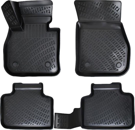 Rizline Set of Front and Rear Mats 4pcs Tray Type for Mini Countryman 2017 Black