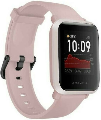 Amazfit Bip S 42mm Αδιάβροχο Smartwatch με Παλμογράφο (Ροζ)