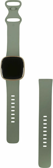 Fitbit Versa 3 Aluminium Waterproof Smartwatch with Heart Rate Monitor (Olive / Soft Gold Aluminum)