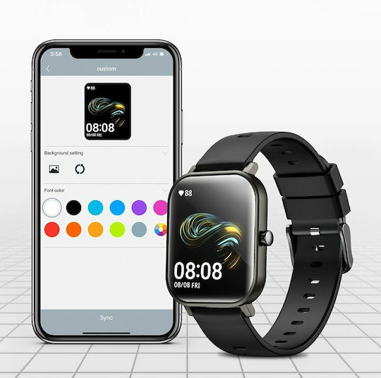 Joyroom JR-FT1 Pro 46mm Smartwatch mit Pulsmesser (Schwarz)