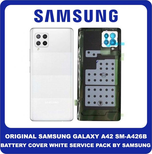 Samsung Κапак за замяна на батерията Бял за Galaxy A42