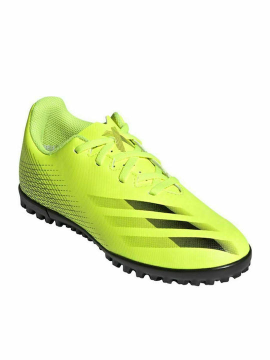 Adidas Παιδικά Ποδοσφαιρικά Παπούτσια X Ghosted.4 TF με Σχάρα Κίτρινα