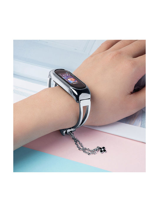 Hurtel Bracelet Armband Rostfreier Stahl Silber (Mi Smart Band 5/Mi Smart Band 6)