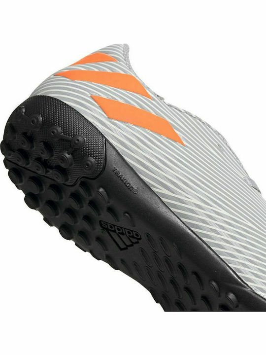 Nemeziz 19.4 TF Παιδικά Ποδοσφαιρικά Παπούτσια με Σχάρα Grey Two / Solar Orange / Chalk White