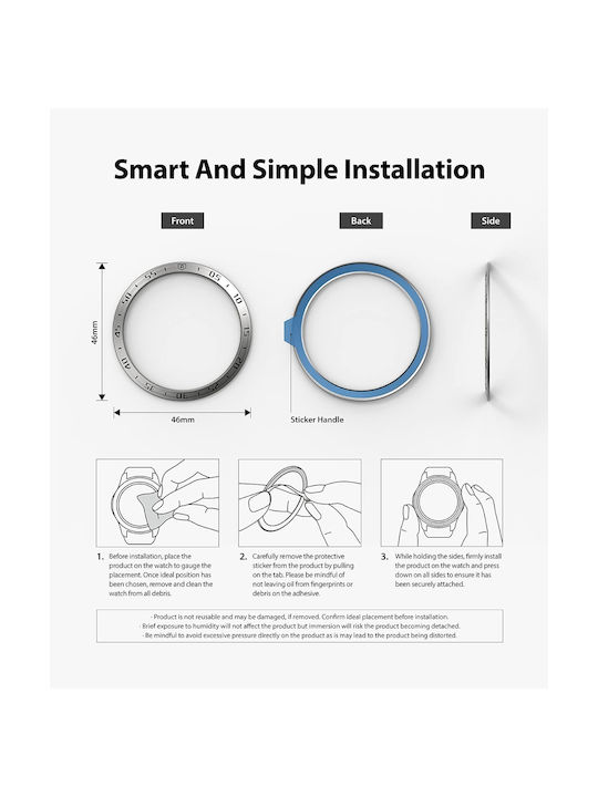 Ringke Bezel Styling σε Ασημί χρώμα για το Galaxy Watch 4 Classic 46mm