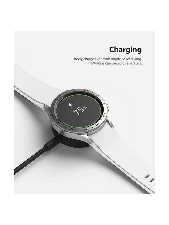 Ringke Bezel Styling σε Ασημί χρώμα για το Galaxy Watch 4 Classic 46mm
