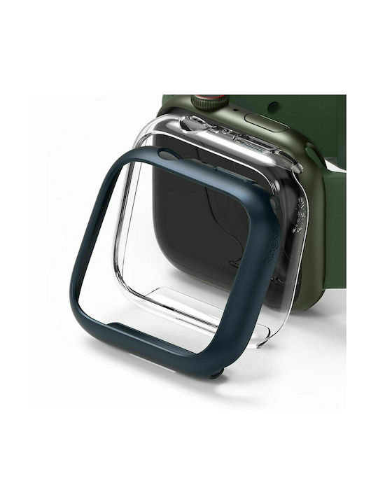 Ringke Slim 2-Pack Plastikhülle Clear & Metallic Blue für Apple Watch 41mm
