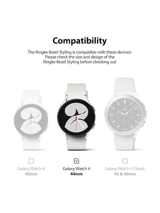 Ringke Bezel Styling in Black color for Galaxy Watch 4 44mm
