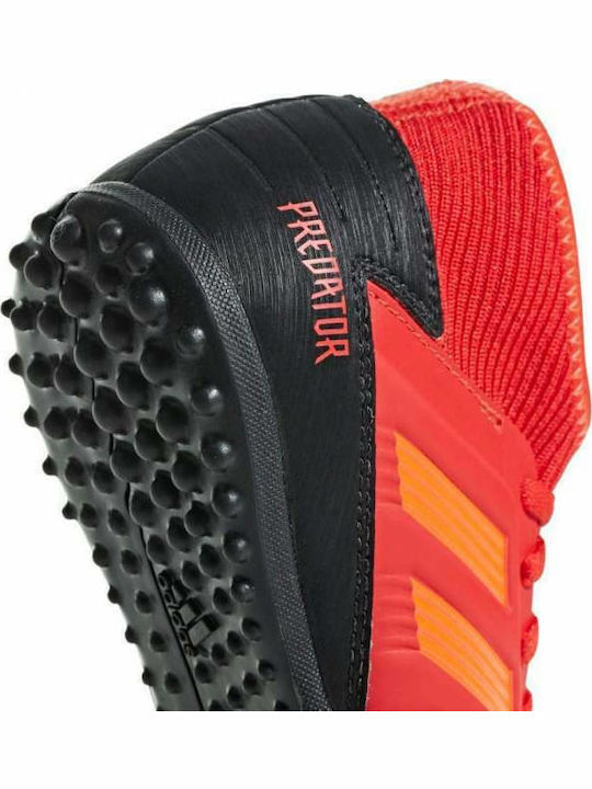 Predator 19.3 TF Kids Turf Soccer Shoes with Sock Active Red / Solar Red / Core Black