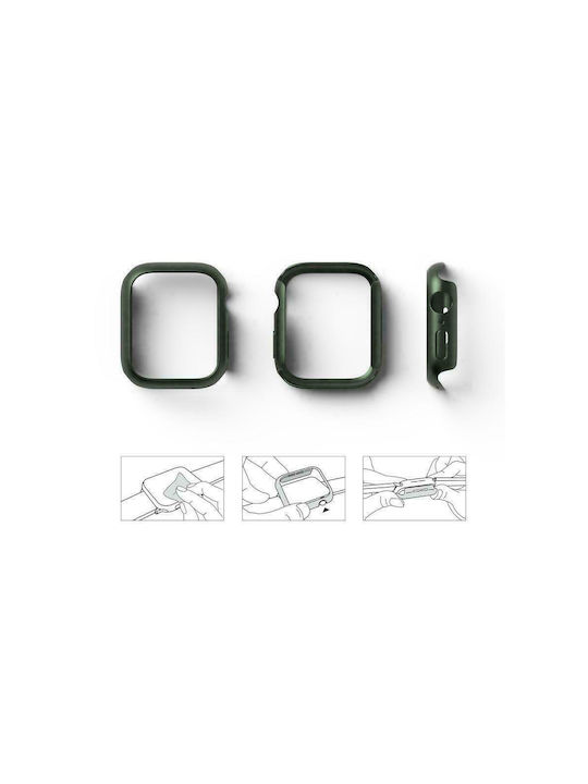 Ringke Slim 2-Pack Πλαστική Θήκη Clear & Deep Green για το Apple Watch 41mm