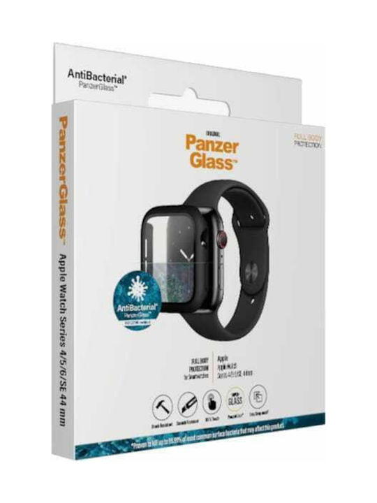 PanzerGlass Full Body Plastic Case with Glass in Black color for Apple Watch 44mm