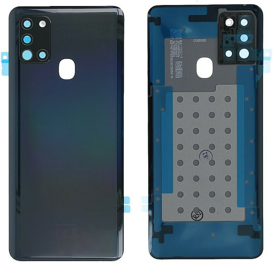 Capac Baterie Adeziv Ușă Baterie Negru pentru Galaxy A21s