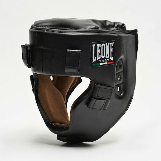 Leone Fighter Boxhelm Erwachsene Volles Gesicht Schwarz
