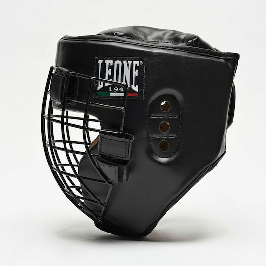 Leone Fighter Boxhelm Erwachsene Volles Gesicht Schwarz