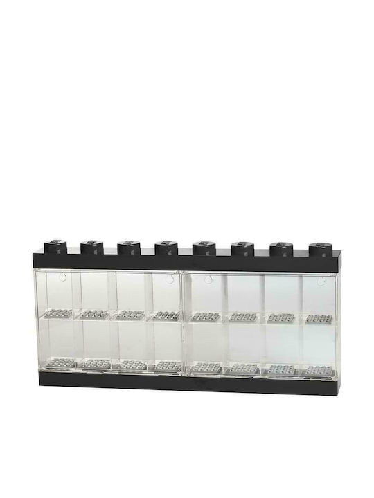 LEGO Kids Plastic Toy Storage Box Display Case 16 Black 38x18cm