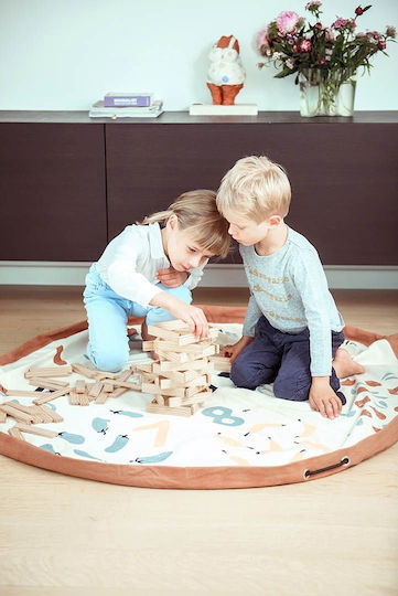 Play&go Kinder Spielmatte aus Stoff Veggie Numbers Mehrfarbig 40cm 1Stück
