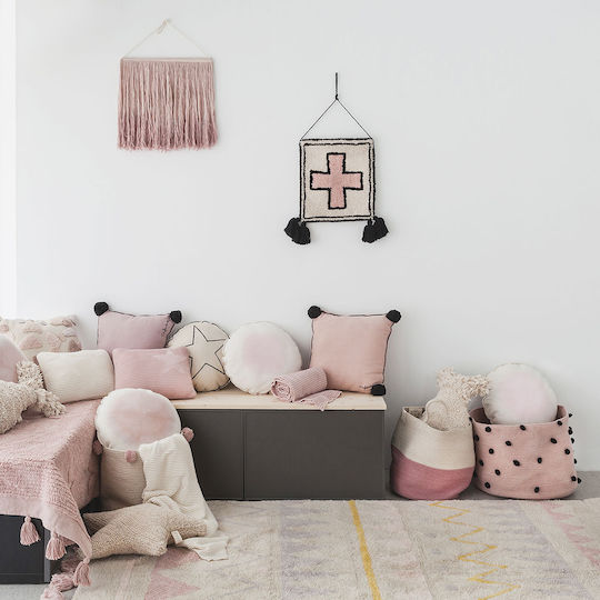Lorena Canals Cutie de Depozitare Jucării pentru Copii din Țesătură Zoco Roz 30x30x35cm 1buc